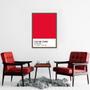 Imagem de Quadro Color Card Crimson Red 60x43 Caixa Marrom Moldura Caixa, Marrom Cafe