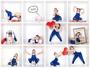 Imagem de Quadro com 12 poses