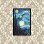 Imagem de Quadro Com Moldura - 60X40 Noite Estrelada Vicente Van Gogh