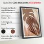 Imagem de Quadro Com Moldura Decorativo Grande Alta Resolução Para Sala Quarto   Escritório  Abstrata  Geométrica Marrom e ouro