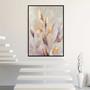 Imagem de Quadro com Moldura Floral Cores Claras Plantas luxo Decorativo Grande Sala Quarto Hall Escritório Cozinha Vertical