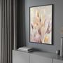 Imagem de Quadro com Moldura Floral Cores Claras Plantas luxo Decorativo Grande Sala Quarto Hall Escritório Cozinha Vertical