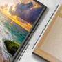 Imagem de Quadro com Moldura Sala Quarto Praia Tarde Paisagem  Decorativo Horizontal Grande Hall