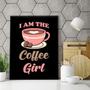 Imagem de Quadro Cozinha Café - Coffee Girl 24X18Cm - Com Vidro