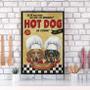 Imagem de Quadro Cozinha Dachshund - Hot Dog 33X24Cm