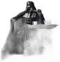 Imagem de Quadro Darth Tomando Café - Cafeteria 33X24Cm - Com Vidro