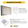 Imagem de Quadro De Aviso Gestão 3 Displays  A4 Acm Prata Espelhado
