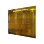 Imagem de Quadro De Aviso Gestão 5 Displays A4 ACM Dourado Espelhado