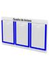 Imagem de Quadro De Avisos Basic Com 3 Displays Transparentes e Bordas Coloridas