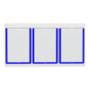 Imagem de Quadro De Avisos Basic Com 3 Displays Transparentes e Bordas Coloridas