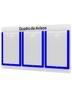 Imagem de Quadro De Avisos Basic Com 3 Displays Transparentes e Bordas Coloridas