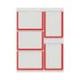 Imagem de Quadro De Avisos Basic Com 5 Displays A4 3 Horizontais 2 Verticais
