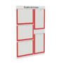 Imagem de Quadro De Avisos Basic Com 5 Displays A4 3 Horizontais 2 Verticais