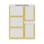 Imagem de Quadro De Avisos Basic Com 5 Displays A4 3 Horizontais 2 Verticais