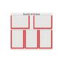 Imagem de Quadro De Avisos Basic Com 5 Displays A4 Com Bordas Coloridas  3 Verticais e 2 Horizontais
