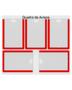 Imagem de Quadro De Avisos Basic Com 5 Displays Transparentes e Bordas Coloridas