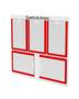 Imagem de Quadro De Avisos Basic Com 5 Displays Transparentes e Bordas Coloridas