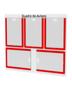 Imagem de Quadro De Avisos Basic Com 5 Displays Transparentes e Bordas Coloridas