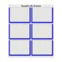 Imagem de Quadro De Avisos  Basic Com 6 Displays Horizontais A4 Transparentes e Bordas Coloridas