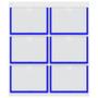 Imagem de Quadro De Avisos  Basic Com 6 Displays Horizontais A4 Transparentes e Bordas Coloridas