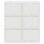 Imagem de Quadro De Avisos  Basic Com 6 Displays Horizontais A4 Transparentes e Bordas Coloridas