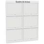 Imagem de Quadro De Avisos  Basic Com 6 Displays Horizontais A4 Transparentes e Bordas Coloridas
