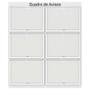 Imagem de Quadro De Avisos  Basic Com 6 Displays Horizontais A4 Transparentes e Bordas Coloridas