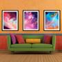 Imagem de Quadro decor canvas 30x66 universo colorido mod 257