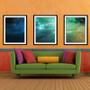 Imagem de Quadro decor canvas 30x66 universo colorido mod 39