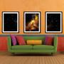 Imagem de Quadro decor canvas 30x66 universo colorido mod 79