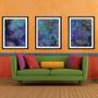 Imagem de Quadro decor canvas 45x96 universo colorido mod 91