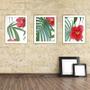 Imagem de Quadro decor canvas dourado 45x96 folhas tropicais mod 142