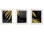 Imagem de Quadro decor canvas dourado 45x96 folhas tropicais mod 90