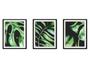 Imagem de Quadro decor canvas preto 30x66 folhas tropicais modelo 48