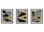 Imagem de Quadro decor canvas preto 45x96 folhas tropicais modelo 06