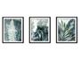 Imagem de Quadro decor canvas preto 45x96 folhas tropicais modelo 147