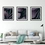 Imagem de Quadro decor canvas preto 55x110 folhas tropicais modelo 106