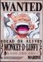 Imagem de Quadro Decoração 1Un Anime One Piece Wanted Monkey D Luffy