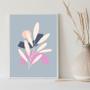 Imagem de Quadro Decoração Moderna Boho - Cinza 24x18cm - com vidro
