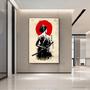 Imagem de Quadro decorativo 1 peça 40x60 Japonês samurai decoração para casa sala quarto sala hall