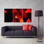 Imagem de Quadro Decorativo 120x60  Sala Abstrato Geométrico Vermelho 1