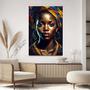 Imagem de Quadro Decorativo 130x90 Para Sala Quarto Hall Mulher Africana Ilustração