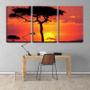 Imagem de Quadro Decorativo 30x66 árvore sob pôr do sol na savana