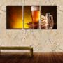 Imagem de Quadro Decorativo 30x66 cerveja no copo e caneca