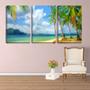 Imagem de Quadro Decorativo 30x66 coqueiros na praia calma