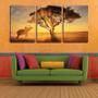 Imagem de Quadro Decorativo 30x66 elefante perto de árvore ao sol