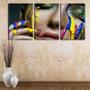 Imagem de Quadro Decorativo 30x66 face colorida com tinta e make