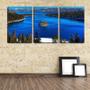 Imagem de Quadro Decorativo 30x66 lago azul entre montanhas