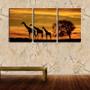 Imagem de Quadro Decorativo 30x66 silhueta de girafas