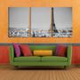 Imagem de Quadro Decorativo 30x66 torre Eiffel em paris pb